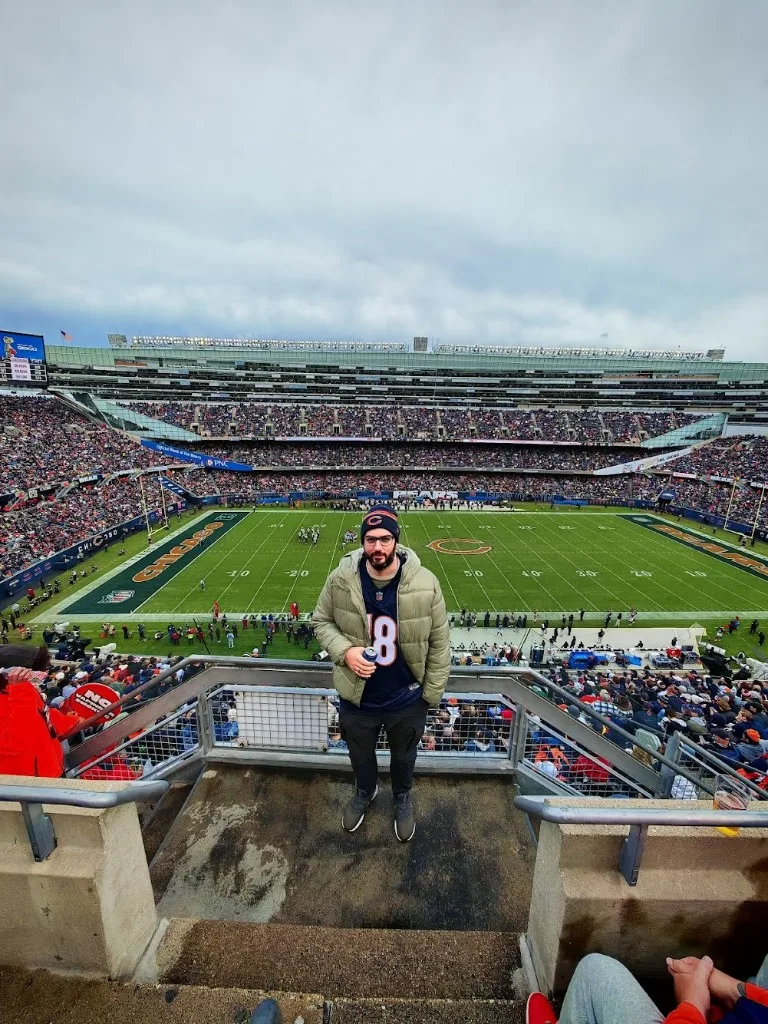 Andy Bittner at a Chicago Bears game